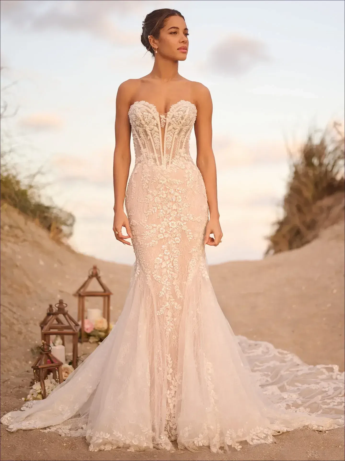 Model wearing a Maggie Sottero gown