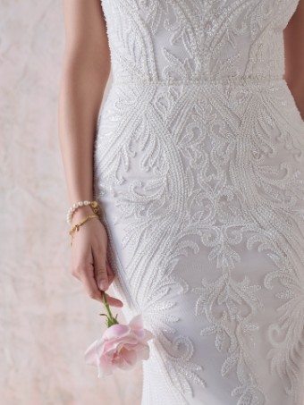 Maggie Sottero AMBREAL #3 Ivory over Soft Pearl (gown with Ivory Illusion) thumbnail