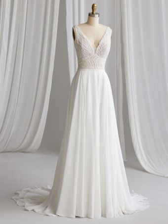 Maggie Sottero MAURELLE #3 All Ivory (gown with Ivory Illusion) thumbnail