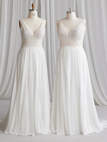 Maggie Sottero MAURELLE #4 All Ivory (gown with Ivory Illusion) thumbnail