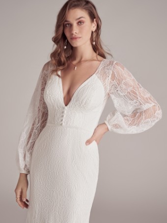 Maggie Sottero JEANETTE #4 All Ivory (gown with Ivory Illusion) thumbnail