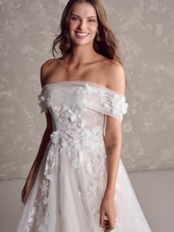 Maggie Sottero LAILA #1 Ivory over Soft Blush (gown with Natural Illusion) thumbnail