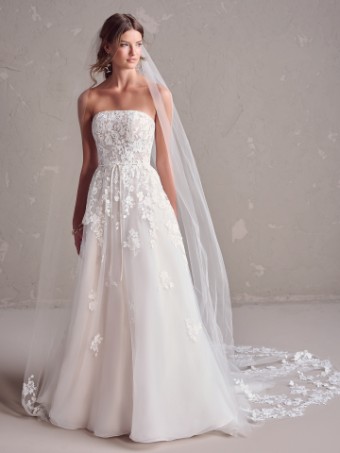 Maggie Sottero AVALON #1 All Ivory (gown with Ivory Illusion) thumbnail