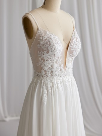 Rebecca Ingram GAYLE #4 Ivory (gown with Natural Illusion) thumbnail