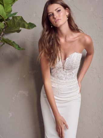 Rebecca Ingram NORMA #2 Ivory (gown with Natural Illusion) thumbnail