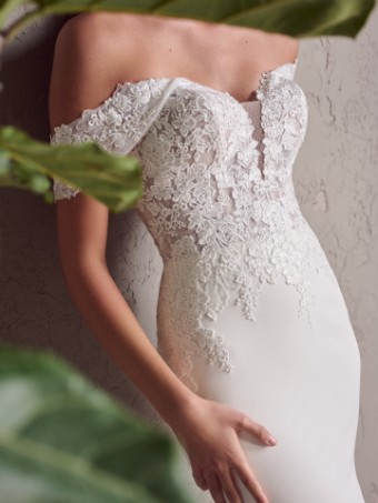 Rebecca Ingram NORMA #1 Ivory (gown with Natural Illusion) thumbnail