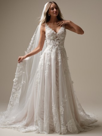 Maggie Sottero MAGNOLIA #3 Ivory over Blush (gown with Ivory Illusion) thumbnail