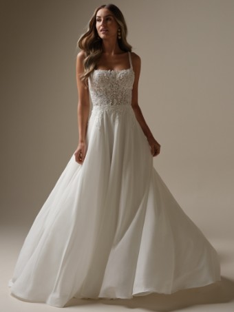 Rebecca Ingram AVERY #2 All Ivory (gown with Ivory Illusion) thumbnail