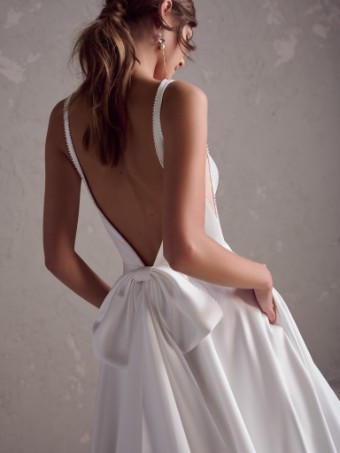 Rebecca Ingram VESTA #2 Ivory (gown with Natural Illusion) thumbnail
