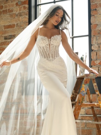 Maggie Sottero INDIA #2 All Ivory (gown with Ivory Illusion) thumbnail