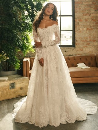Maggie Sottero KITARO #1 All Ivory (gown with Ivory Illusion) thumbnail