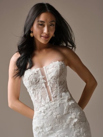 Maggie Sottero LAURIE #1 Ivory (gown with Ivory Illusion) thumbnail