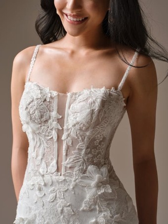 Maggie Sottero LAURIE #2 Ivory (gown with Ivory Illusion) thumbnail