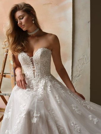 Maggie Sottero JENNIFER #1 All Ivory (gown with Ivory Illusion) thumbnail