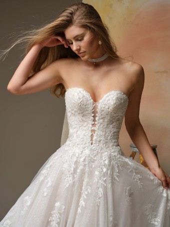 Maggie Sottero JENNIFER #2 All Ivory (gown with Ivory Illusion) thumbnail