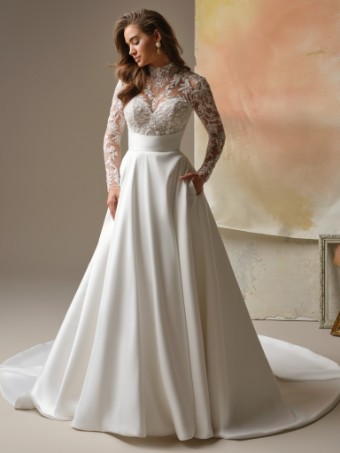 Maggie Sottero TRINITY #2 All Ivory (gown with Ivory Illusion) thumbnail