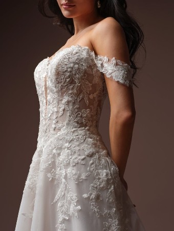 Rebecca Ingram BERNADINE #3 All Ivory (gown with Ivory Illusion) thumbnail