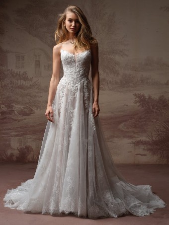 Maggie Sottero HADLEY #0 default Ivory over Blush (gown with Ivory Illusion) thumbnail