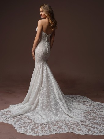 Maggie Sottero BELLEVUE #3 All Ivory (gown with Ivory Illusion) thumbnail